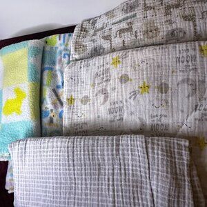 5 Pack Small Baby Blankets - Different Brands - Soft Blankets - AC045